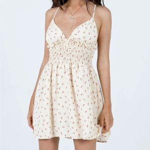 Rose Print Empire Waist Mini Dress from Princess Polly
